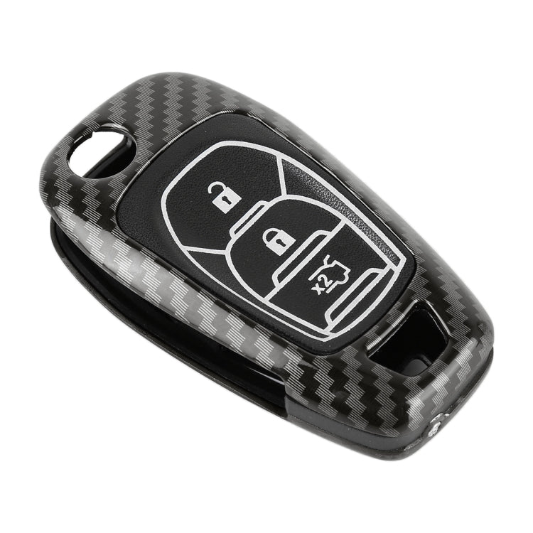 Carbon Fiber Texture Car Key Protective Cover Folding Key Accessories for Chevrolet Cruze 2018
