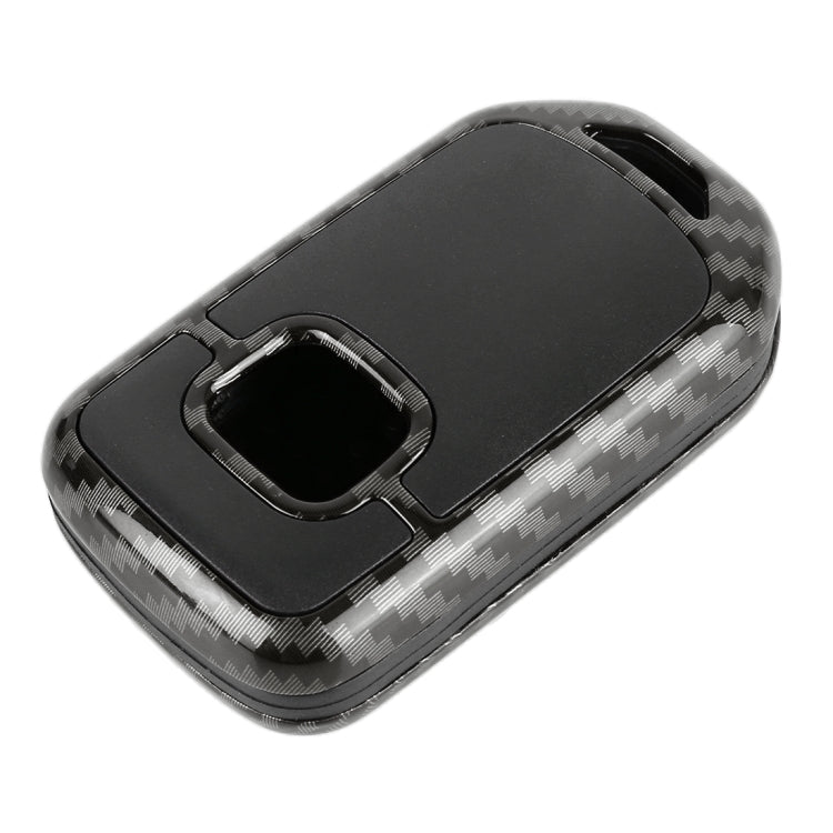 Carbon Fiber Texture Car Key Protective Cover for Honda 4-button Electric Door
