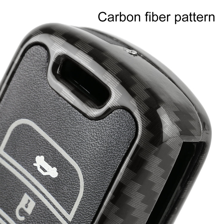 Carbon Fiber Texture Car Key Protective Cover for Honda Folding 3-button