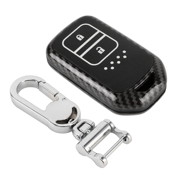 Carbon Fiber Texture Car Key Protective Cover for Honda Smart 2-button