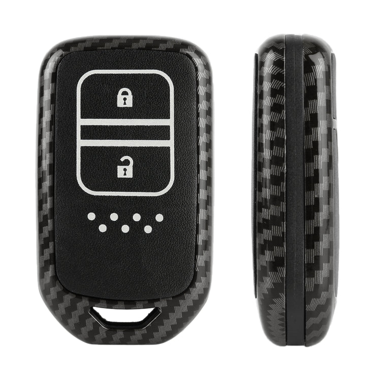 Carbon Fiber Texture Car Key Protective Cover for Honda Smart 2-button