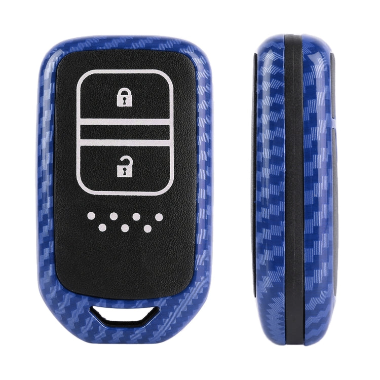 Carbon Fiber Texture Car Key Protective Cover for Honda Smart 2-button