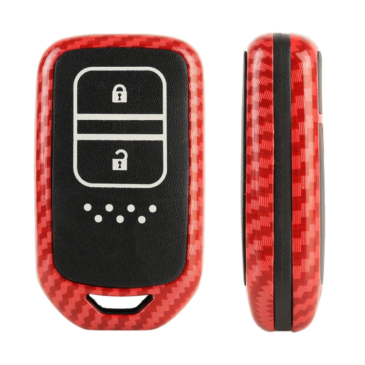 Carbon Fiber Texture Car Key Protective Cover for Honda Smart 2-button