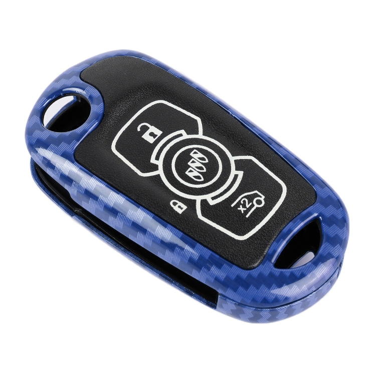 Carbon Fiber Texture Car Key Protective Cover for Buick Verano