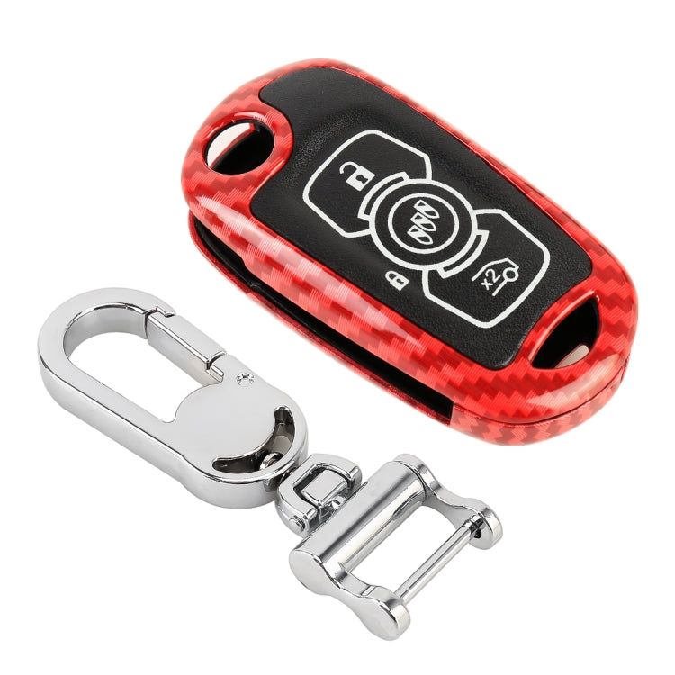 Carbon Fiber Texture Car Key Protective Cover for Buick Verano