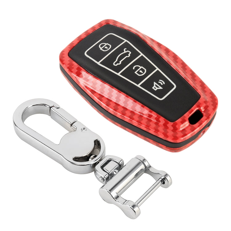 Carbon Fiber Texture Car Key Protective Cover for Geely A06