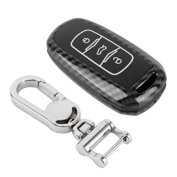 Carbon Fiber Texture Car Key Protective Cover for Geely Emgrand
