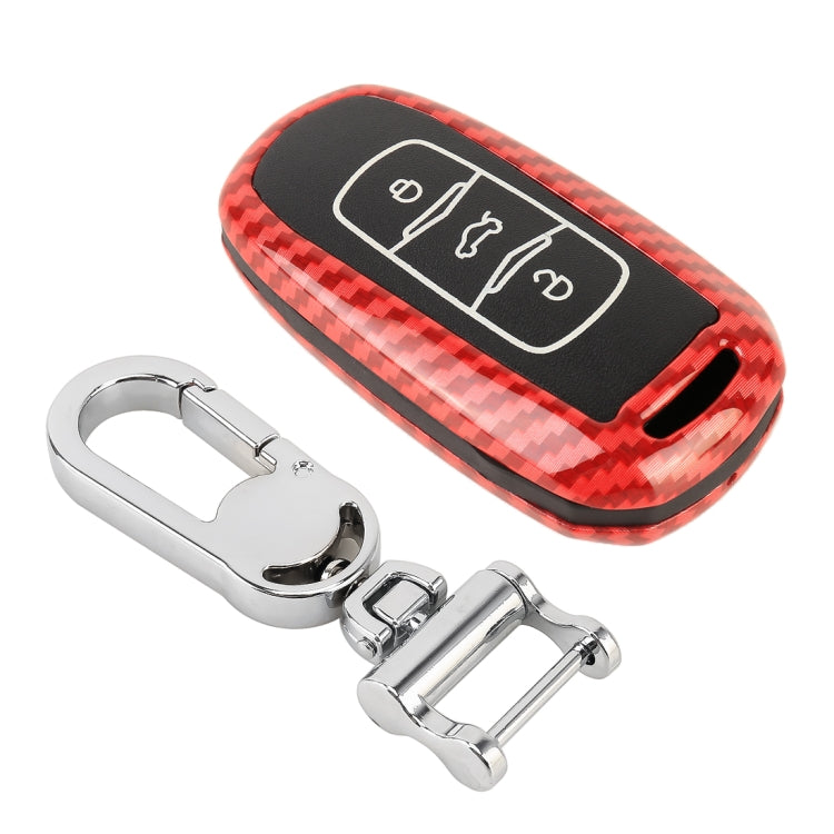 Carbon Fiber Texture Car Key Protective Cover for Geely Emgrand