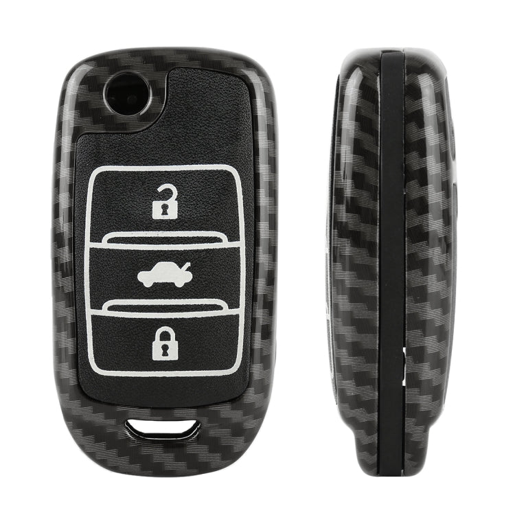 Carbon Fiber Texture Car Key Protective Cover for CHANGAN Folding