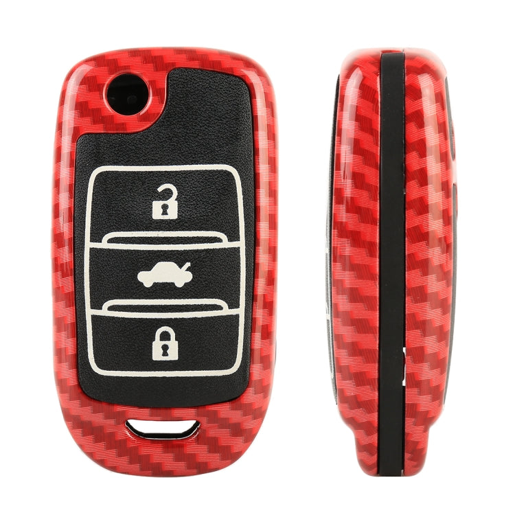 Carbon Fiber Texture Car Key Protective Cover for CHANGAN Folding