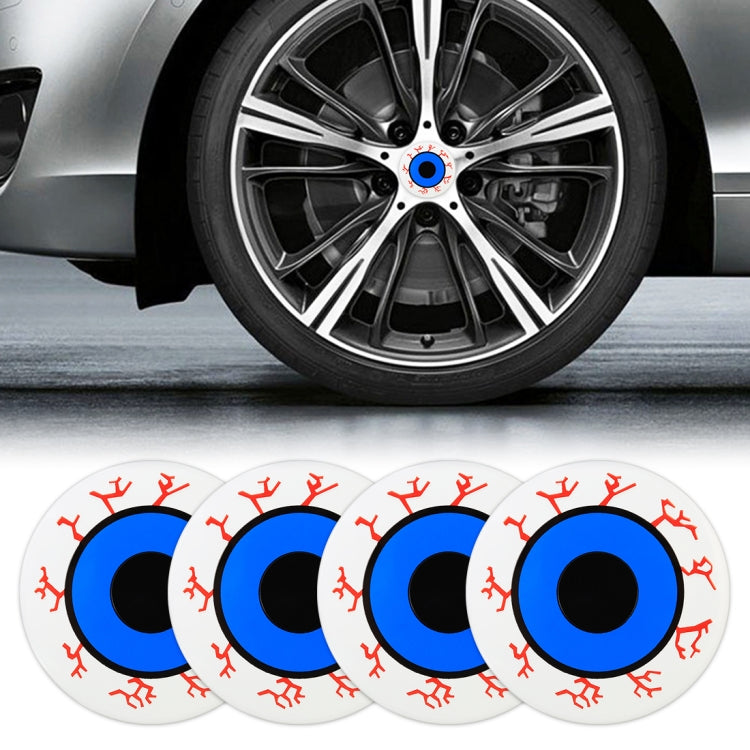 4 PCS Car-Styling Eye Pattern Metal Wheel Hub Decorative Sticker, Diameter: 5.8cm