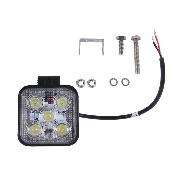 DC 10-30V 15W 1000LM 6000K Waterproof Vehicle Car Boat Marine External Work Lights Emergency Lights 30 Degrees Adjustable Spot Light LED Car Bulbs with 5 Intense Wafer LED Lights(White Light)