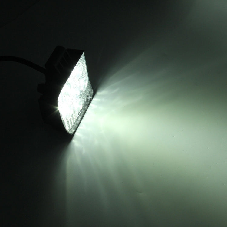 DC 10-30V 18W 1500LM 6000K Waterproof Vehicle Car Boat Marine External Work Lights Emergency Lights 30 Degrees Adjustable Spot Light LED Car Bulbs with 6 Intense Wafer LED Lights(White Light)