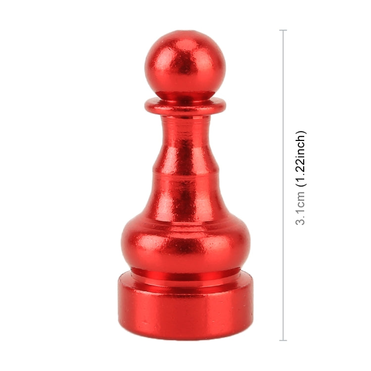 4 PCS Chess Shape Gas Cap Mouthpiece Cover Tire Cap Car Tire Valve Caps (Red)