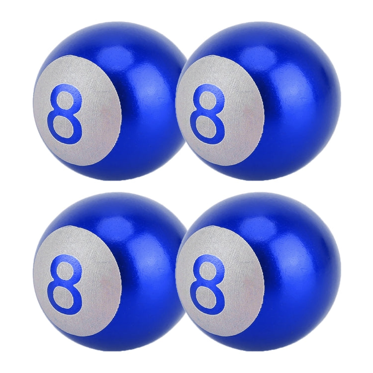 4 PCS Ball Number 8 Gas Cap Mouthpiece Cover Tire Cap Car Tire Valve Caps