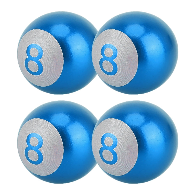 4 PCS Ball Number 8 Gas Cap Mouthpiece Cover Tire Cap Car Tire Valve Caps