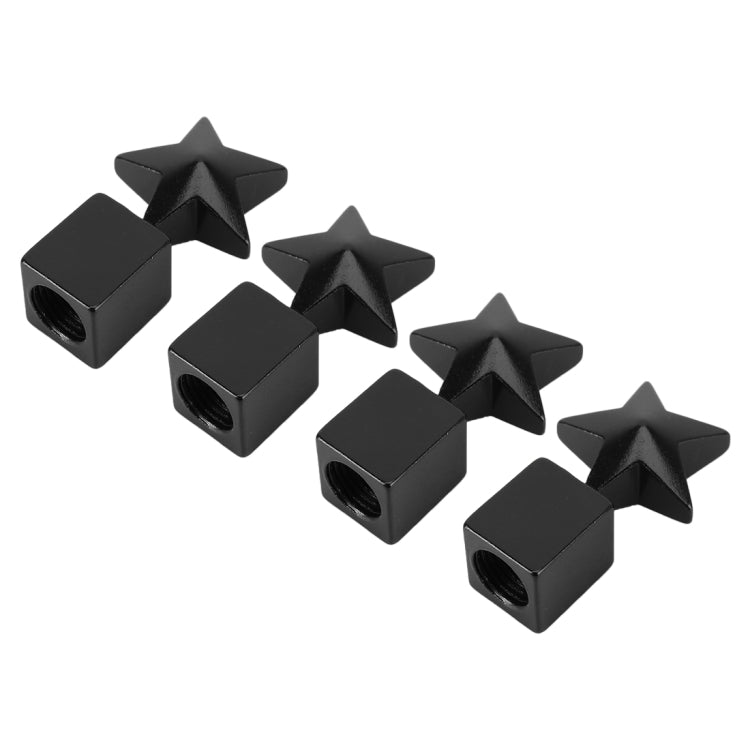 4 PCS Star Shape Gas Cap Mouthpiece Cover Tire Cap Car Tire Valve Caps
