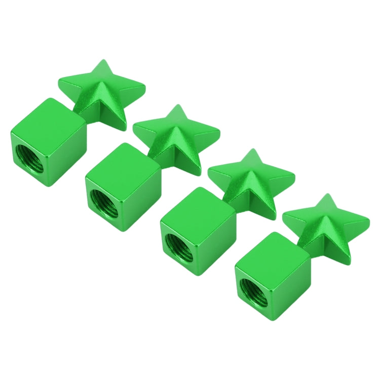 4 PCS Star Shape Gas Cap Mouthpiece Cover Tire Cap Car Tire Valve Caps
