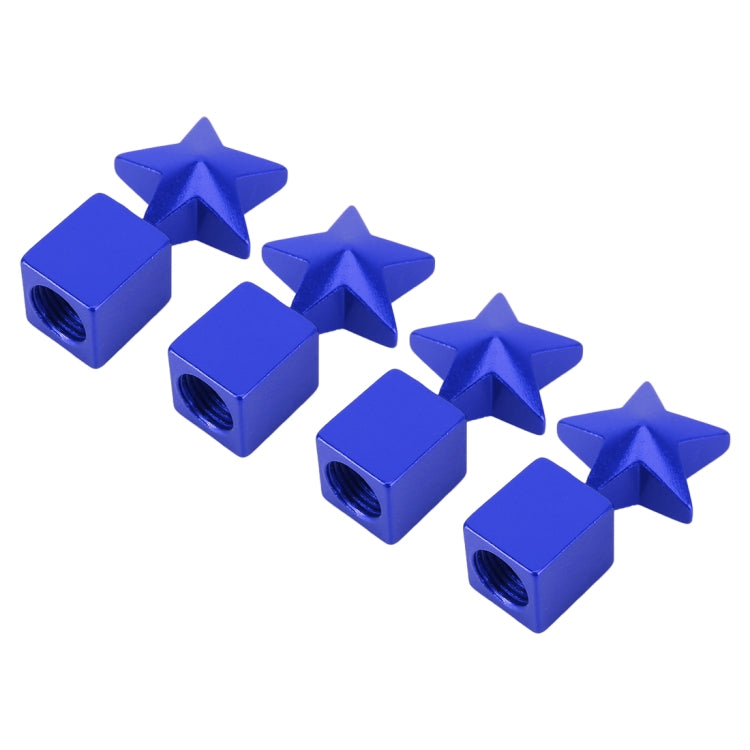 4 PCS Star Shape Gas Cap Mouthpiece Cover Tire Cap Car Tire Valve Caps