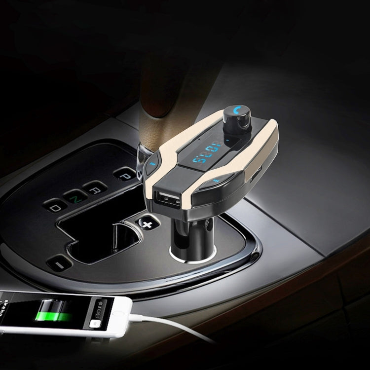 XINK XK-750 Multifunctional Bluetooth Vehicular FM Transmitter and USB Car Charger MP3 Player Support USB SD TF Carte for iPhone 6s & 6s Plus, Galaxy Note 5 & S6 Edge+, and Most Bluetooth Mobile Devices