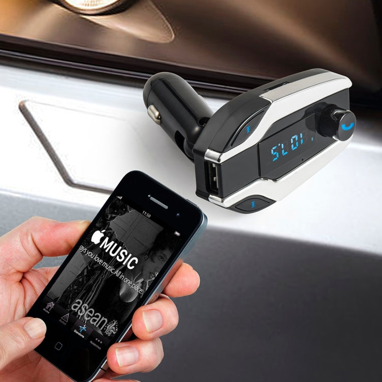 XINK XK-750 Multifunctional Bluetooth Vehicular FM Transmitter and USB Car Charger MP3 Player Support USB SD TF Carte for iPhone 6s & 6s Plus, Galaxy Note 5 & S6 Edge+, and Most Bluetooth Mobile Devices