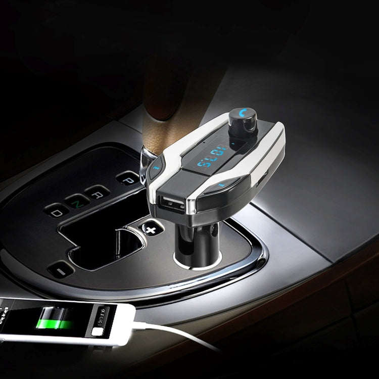 XINK XK-750 Multifunctional Bluetooth Vehicular FM Transmitter and USB Car Charger MP3 Player Support USB SD TF Carte for iPhone 6s & 6s Plus, Galaxy Note 5 & S6 Edge+, and Most Bluetooth Mobile Devices