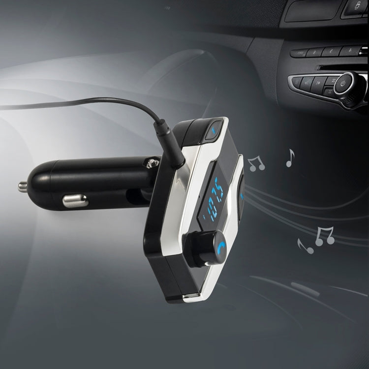 XINK XK-750 Multifunctional Bluetooth Vehicular FM Transmitter and USB Car Charger MP3 Player Support USB SD TF Carte for iPhone 6s & 6s Plus, Galaxy Note 5 & S6 Edge+, and Most Bluetooth Mobile Devices