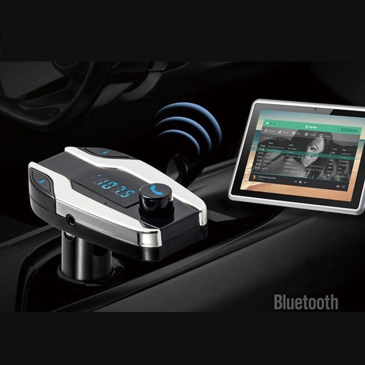 XINK XK-750 Multifunctional Bluetooth Vehicular FM Transmitter and USB Car Charger MP3 Player Support USB SD TF Carte for iPhone 6s & 6s Plus, Galaxy Note 5 & S6 Edge+, and Most Bluetooth Mobile Devices