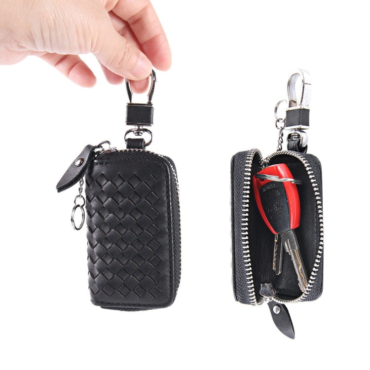 Universal Pure Cow Leather Waist Hanging Zipper Wallets Key Holder Bag(No Include Key)