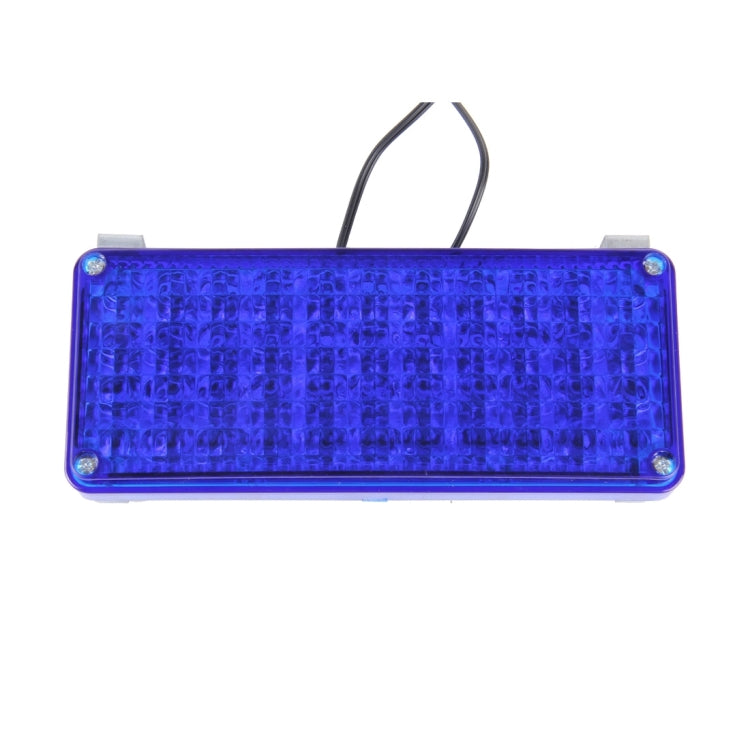 10W 44 LEDs Red Light + Blue Light Flashing Strobe Light Warning Light, DC 12V, Wire Length: 80cm
