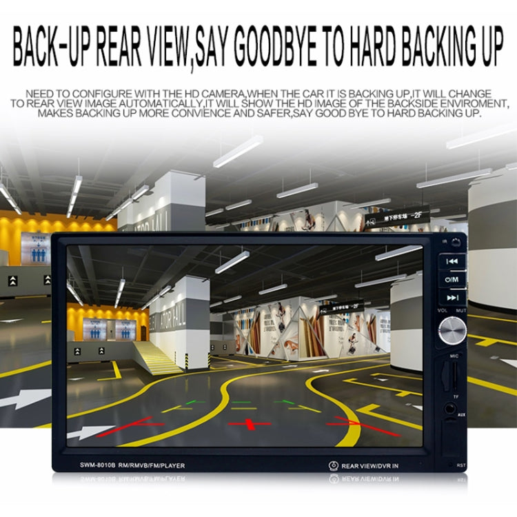 8010B HD 7 inch 12V Universal Car Radio Receiver MP5 Player, Support FM & Bluetooth & TF Card with Remote Control