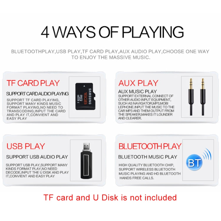 8010B HD 7 inch 12V Universal Car Radio Receiver MP5 Player, Support FM & Bluetooth & TF Card with Remote Control