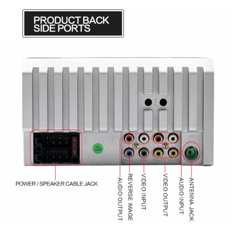 8010B HD 7 inch 12V Universal Car Radio Receiver MP5 Player, Support FM & Bluetooth & TF Card with Remote Control