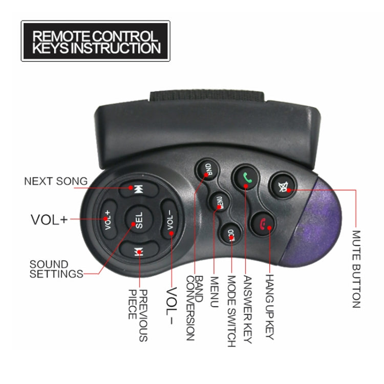 8010B HD 7 inch 12V Universal Car Radio Receiver MP5 Player, Support FM & Bluetooth & TF Card with Remote Control