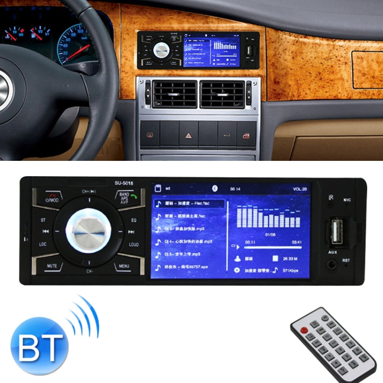 SU-5018 4.1 inch Universal Car Radio Receiver MP5 Player, Support FM & Bluetooth & TF Card with Remote Control