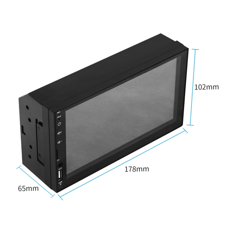 X2 7 inch Universal Car Full Touch Screen Radio Receiver MP5 Player, Support FM & Bluetooth & TF Card & Phone Link with Remote Control