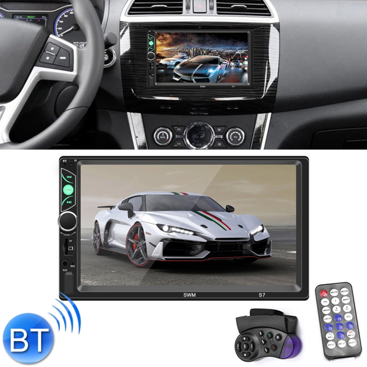 S7 7 inch HD Universal Car Radio Receiver MP5 Player, Support FM & Bluetooth & TF Card & Phone Link with Remote Control