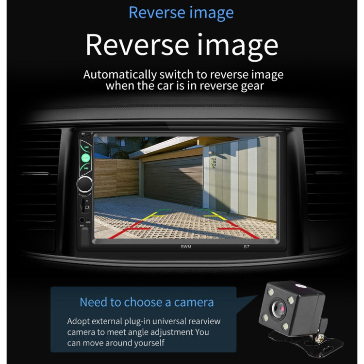 S7 7 inch HD Universal Car Radio Receiver MP5 Player, Support FM & Bluetooth & TF Card & Phone Link with Remote Control