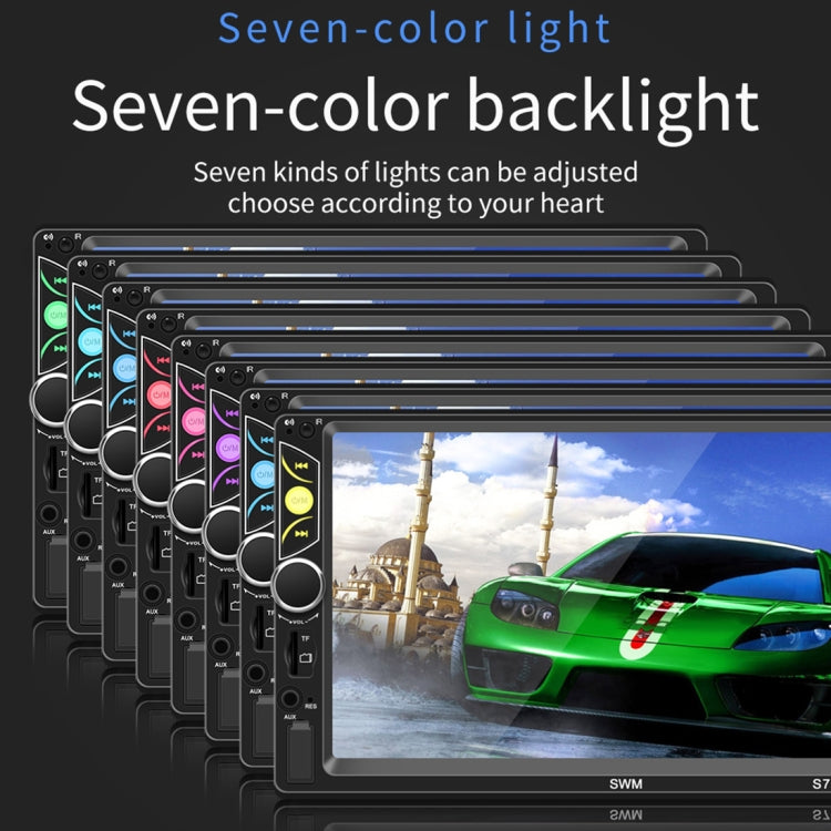 S7 7 inch HD Universal Car Radio Receiver MP5 Player, Support FM & Bluetooth & TF Card & Phone Link with Remote Control