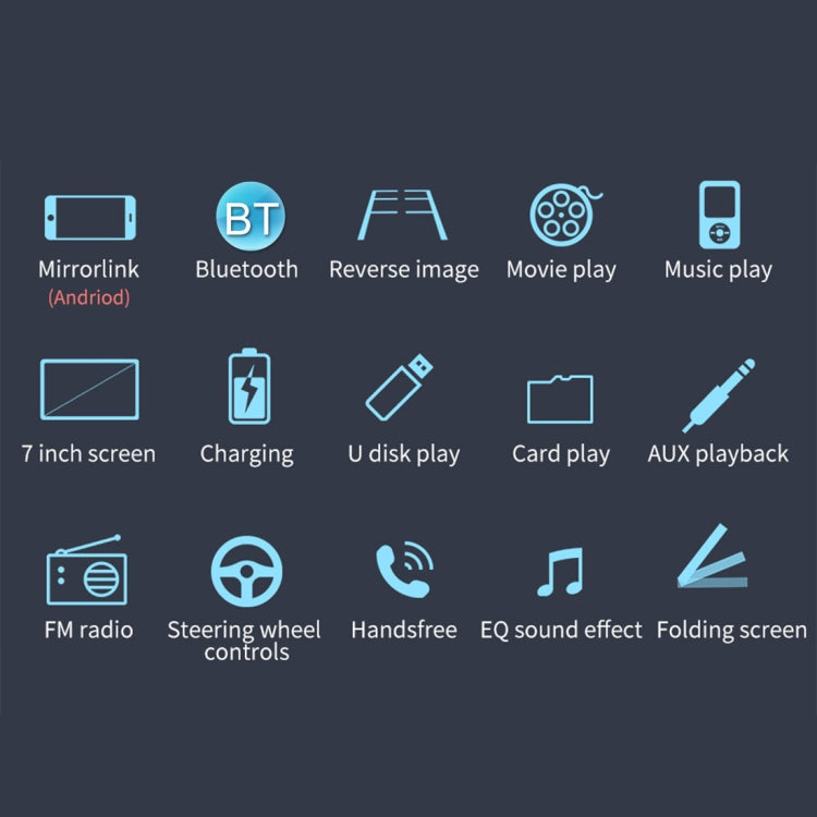 T100G 7 inch HD Universal Car Radio Receiver MP5 Player, Support FM & AM & RDS & Bluetooth & GPS & Phone Link with Remote Control