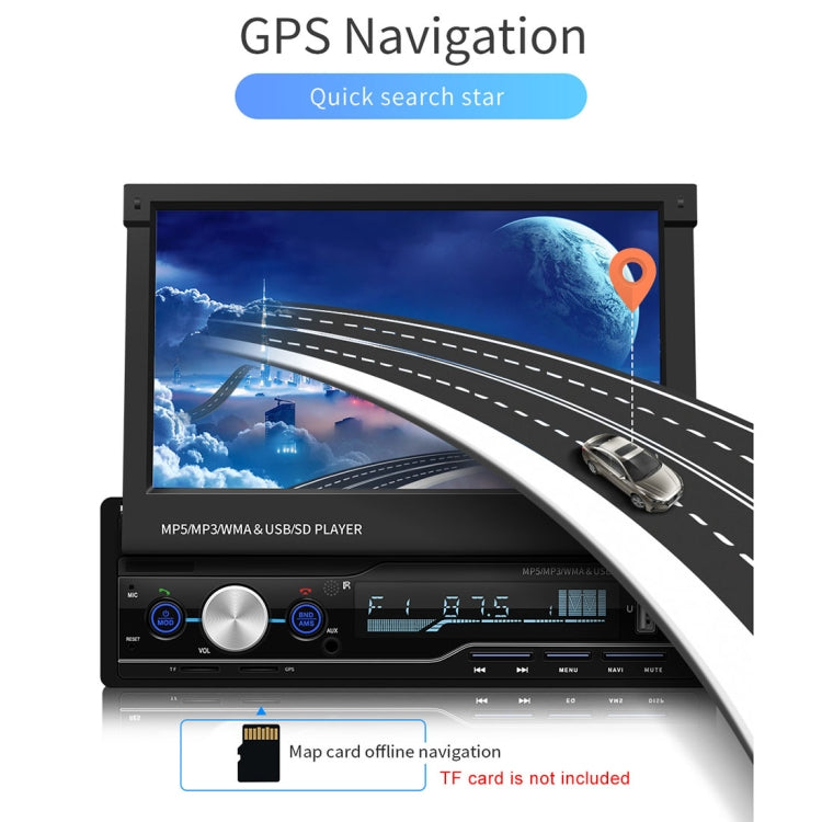 T100G 7 inch HD Universal Car Radio Receiver MP5 Player, Support FM & AM & RDS & Bluetooth & GPS & Phone Link with Remote Control