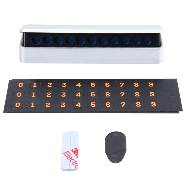 Temporary Parking Card Drawer Plate Styling Phone Number Sticker Display Card