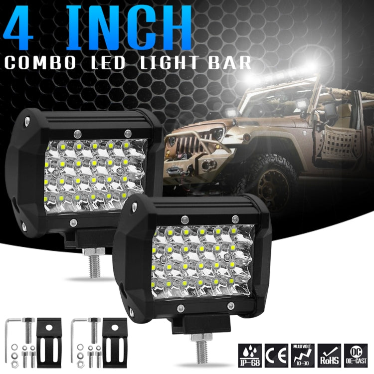 4 inch 18W 1800LM 4 Row LED Strip Light Working Refit Off-road Vehicle Lamp Roof Strip Light