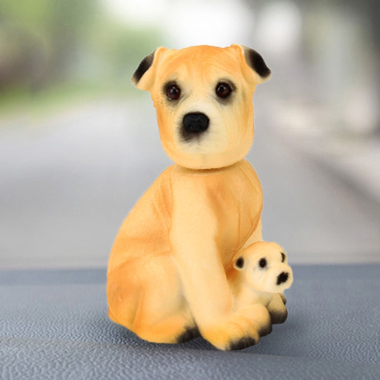 Car Interior Simulation Shaking Head Toy Swinging Puppy Dog Self Adhesive Decor Ornament