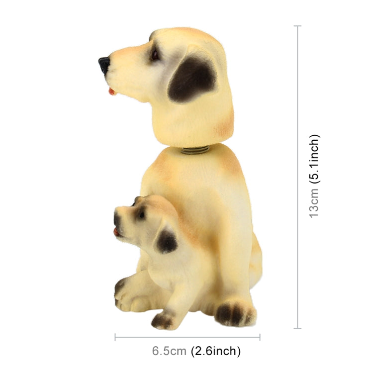 Car Interior Simulation Shaking Head Toy Swinging Puppy Dog Self Adhesive Decor Ornament