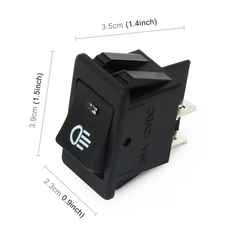 30 Amp 12 Volt Four Plugs LED ON OFF Car Fog Light Switch