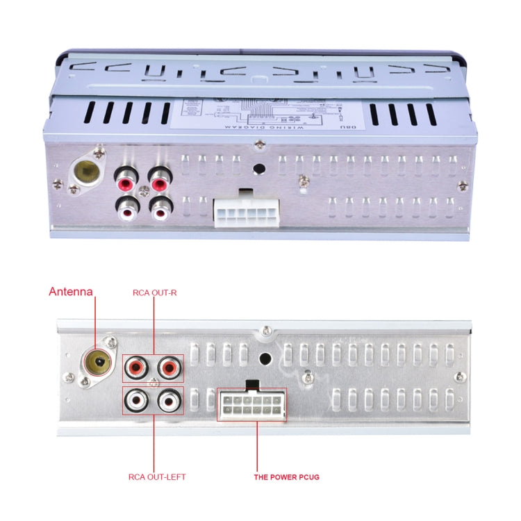 1044 Single Din Car Audio FM Radio Stereo Receiver MP3 Player, Support USB / TF Card