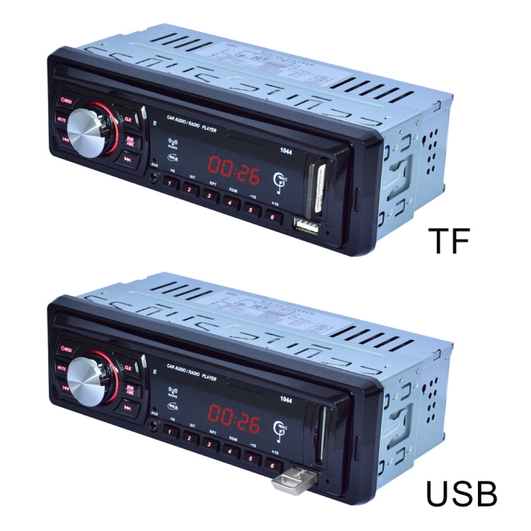 1044 Single Din Car Audio FM Radio Stereo Receiver MP3 Player, Support USB / TF Card