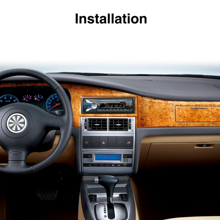 RK-6883U Single Din Car Audio FM Radio Stereo Receiver Bluetooth MP3 Player, Support USB / SD Card / AUX, with Detachable Panel