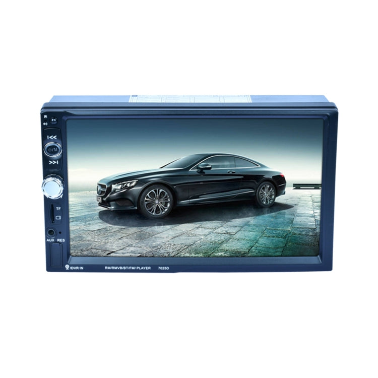 7025D 7 inch HD Touchscreen Double Din Stereo Car Receiver MP5 Player, with Bluetooth/FM/USB/TF, Support Rear View